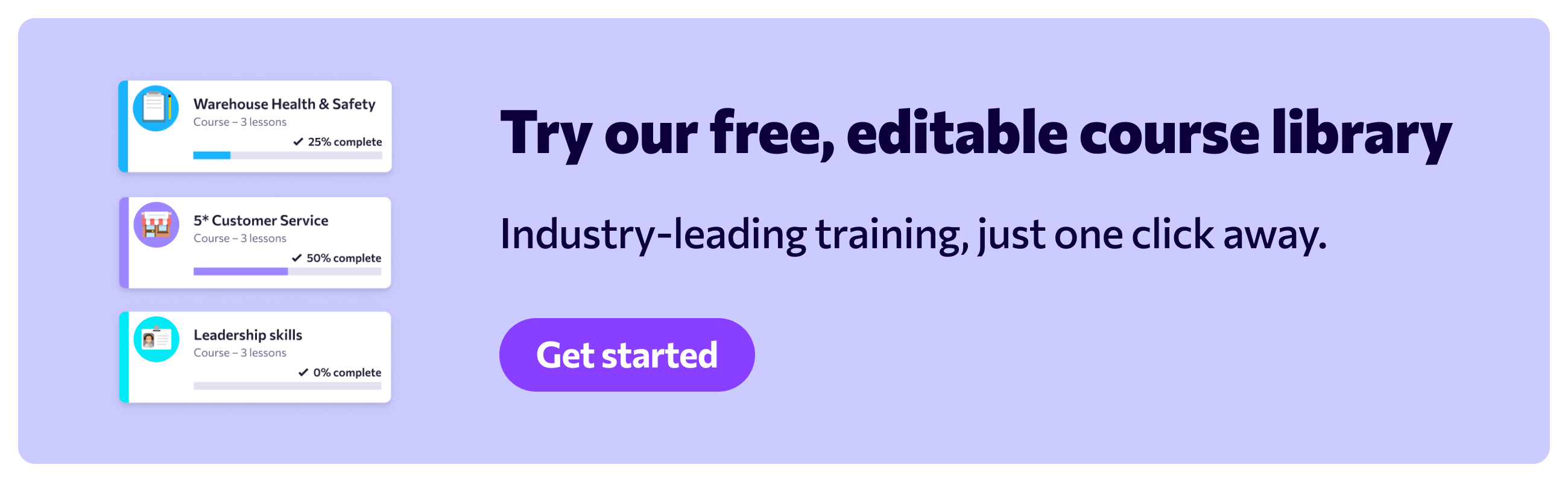 Try eduMe's free, editable course library for frontline training