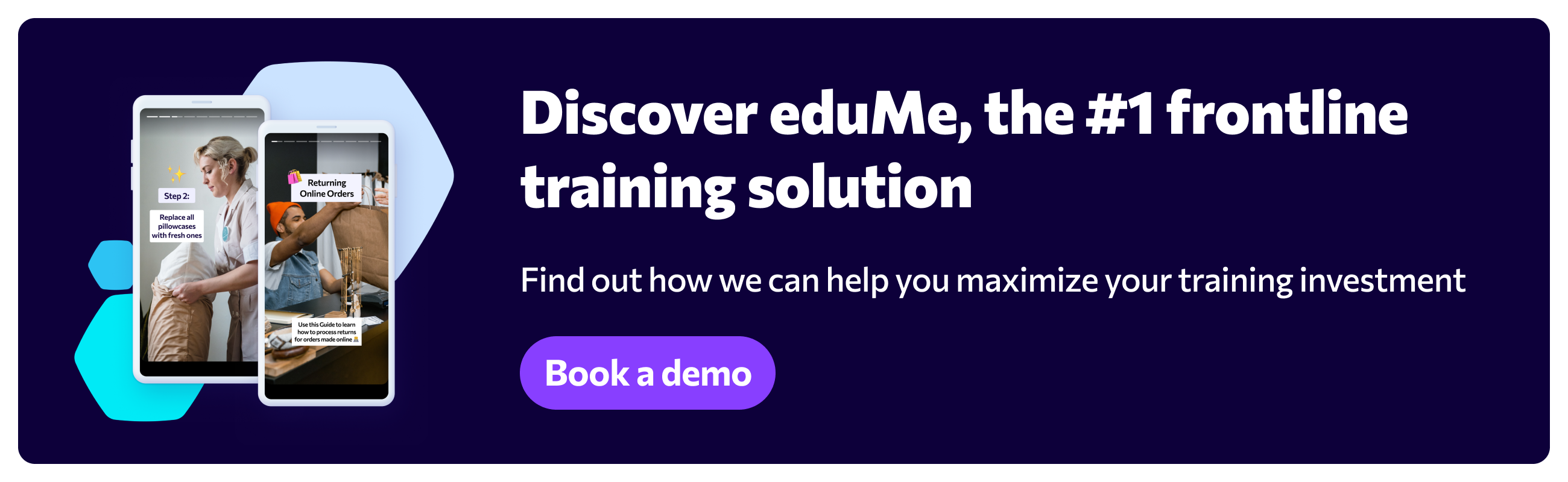Discover eduMe, the #1 frontline training solution. Book a demo
