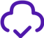 Cloud check icon purple